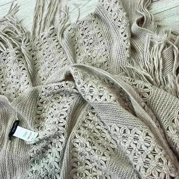 Maurices Tan Knit Poncho Sweater One Size - Picture 6 of 6